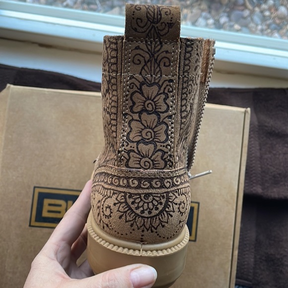 Burgan custom henna one-of-a-kind suede leather Desert Work Boots size 39/8.5 - Picture 6 of 13